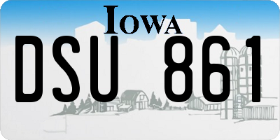 IA license plate DSU861