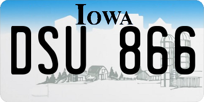 IA license plate DSU866
