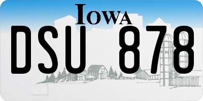 IA license plate DSU878