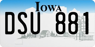 IA license plate DSU881