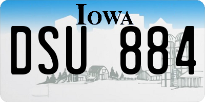 IA license plate DSU884