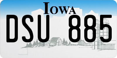 IA license plate DSU885