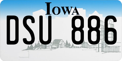 IA license plate DSU886