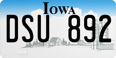 IA license plate DSU892