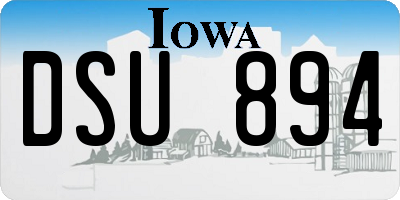 IA license plate DSU894