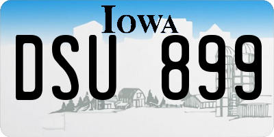 IA license plate DSU899