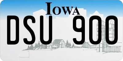 IA license plate DSU900