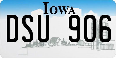 IA license plate DSU906