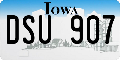 IA license plate DSU907