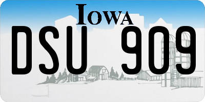 IA license plate DSU909