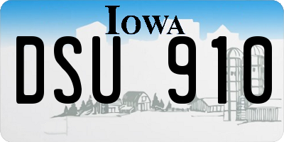 IA license plate DSU910