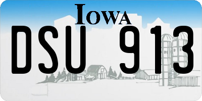 IA license plate DSU913