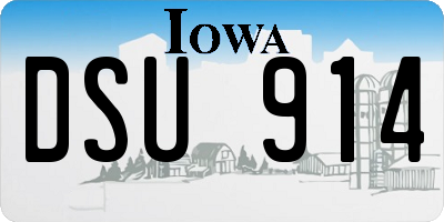 IA license plate DSU914