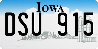 IA license plate DSU915