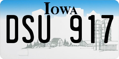 IA license plate DSU917