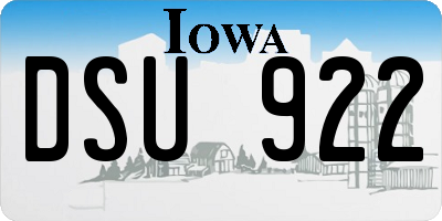 IA license plate DSU922