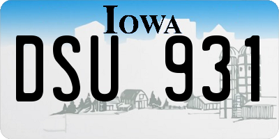 IA license plate DSU931