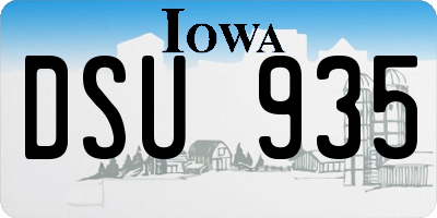 IA license plate DSU935