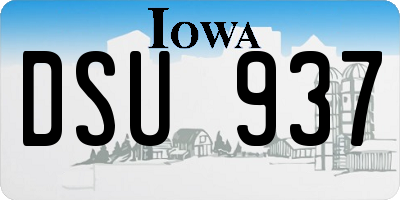 IA license plate DSU937