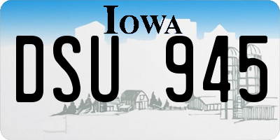 IA license plate DSU945