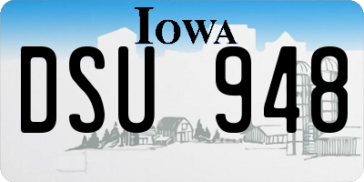 IA license plate DSU948