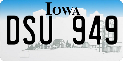 IA license plate DSU949