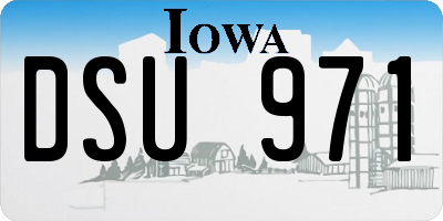 IA license plate DSU971