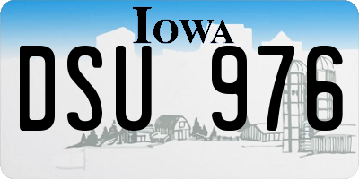 IA license plate DSU976