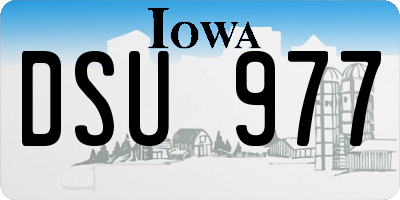 IA license plate DSU977