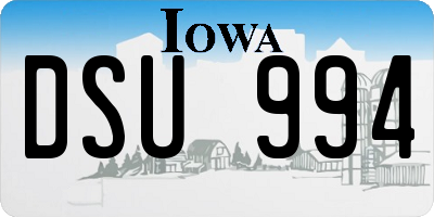 IA license plate DSU994