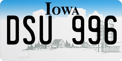 IA license plate DSU996