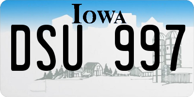 IA license plate DSU997