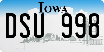 IA license plate DSU998