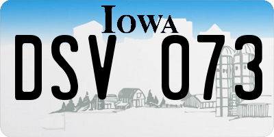 IA license plate DSV073