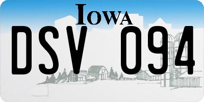 IA license plate DSV094