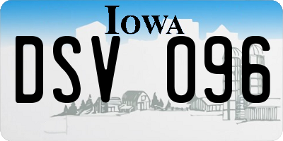 IA license plate DSV096