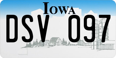 IA license plate DSV097
