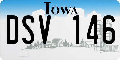IA license plate DSV146