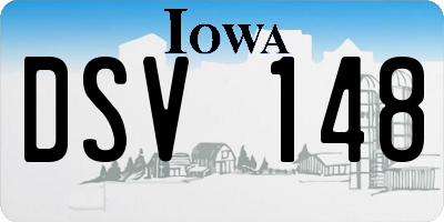 IA license plate DSV148