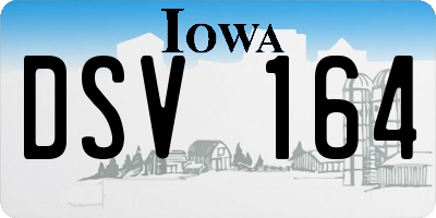 IA license plate DSV164