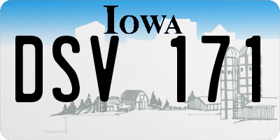 IA license plate DSV171
