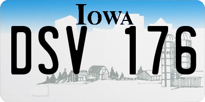 IA license plate DSV176