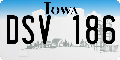 IA license plate DSV186