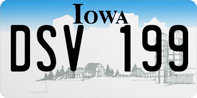 IA license plate DSV199