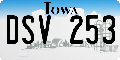 IA license plate DSV253