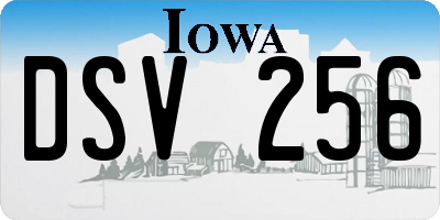 IA license plate DSV256