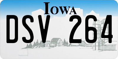 IA license plate DSV264