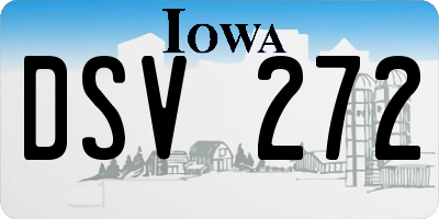 IA license plate DSV272