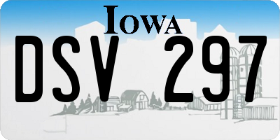 IA license plate DSV297