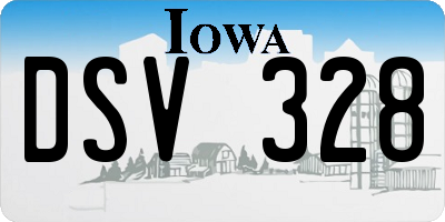 IA license plate DSV328